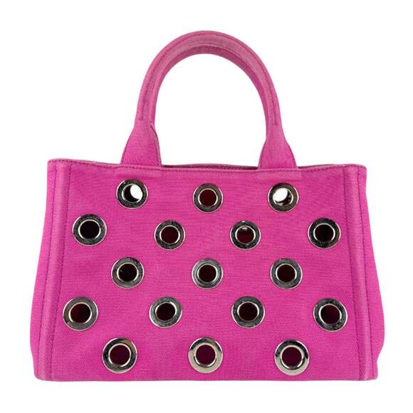 PRADA Pink Canvas Shoulder Bag